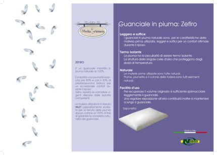 guanciale in piuma zefiro