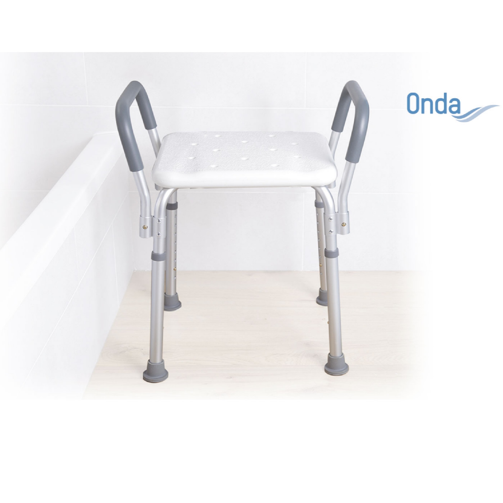 RS838 Sedile doccia regolabile con braccioli ONDA