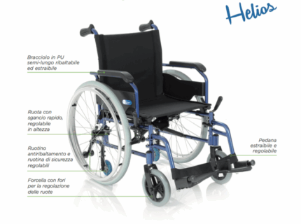 carrozzina in alluminio pieghevole autospinta
