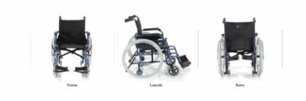 carrozzina in alluminio pieghevole autospinta