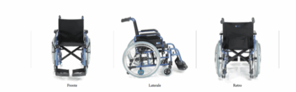 carrozzina pieghevole in alluminio autospinta