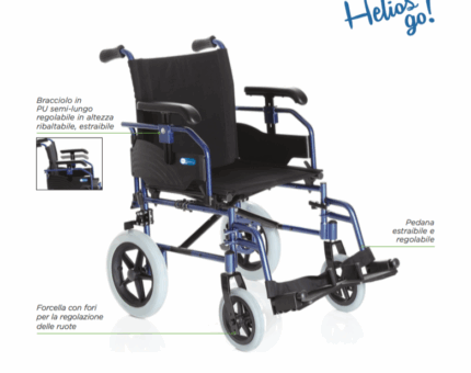 carrozzina pieghevole in alluminio di transito