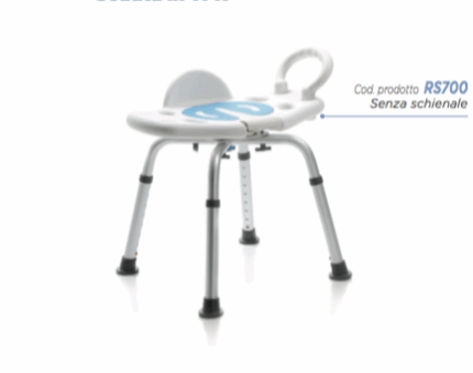 sedile da doccia girevole