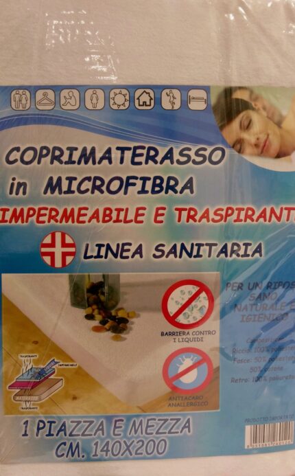 coprimaterasso idrorepellente in microfibra