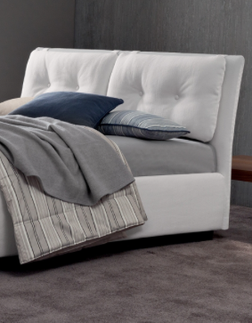 letto imbottito pitagora con contenitore v&nice