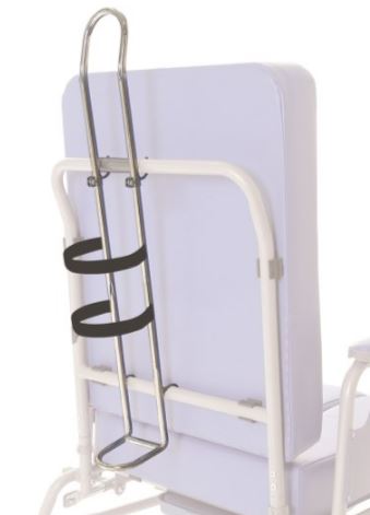 Portabombola in acciaio cromato per carrozzine delle serie Comfy-S, Comfy-S Go!, Relief, Relief Go!, Escape DX, Escape LX, Aries, Aries Tilting, Taurus. Portabombola in acciaio cromato per carrozzine delle serie Comfy-S, Comfy-S Go!, Relief, Relief Go!, Escape DX, Escape LX, Aries, Aries Tilting, Taurus.