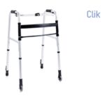 Deambulatore pieghevole 2 ruote 2 puntali CLICK
