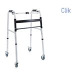 Deambulatore pieghevole 4 ruote con freno CLICK