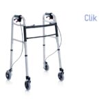 Deambulatore pieghevole 4 ruote - con freno manuale CLICK