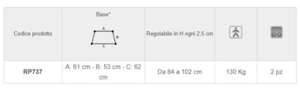 Deambulatore pieghevole 2 ruote 2 puntali CLICK-22269