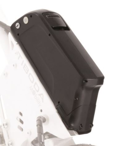 Batteria per propulsore elettrico TIBODA. Disponibile per le varie versioni: - 300W 10.4Ah - 400W 10.4Ah - 750W 13.0Ah - 1000W 11.6Ah