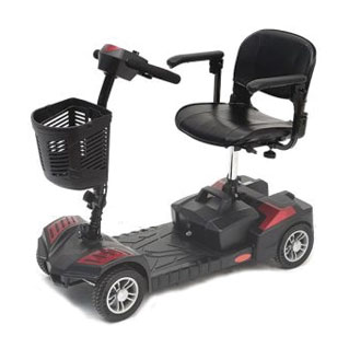 Scooter elettrico dalle dimensioni ridotte, estremamente maneggevole anche in spazi chiusi Piantone dello sterzo regolabile in profondità Sedile con schienale abbattibile e ruotabile a 45 Braccioli ribaltabili e regolabili in altezza in larghezza Cl