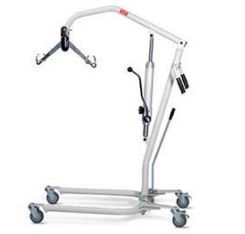 Progettato per sollevare e spostare con facilità pazienti allettati da un letto a una carrozzina o in altre situazioni grazie al pistone oleodinamico. 2 maniglie che consentono traslazioni agevoli Base regolabile in larghezza tramite l’apposita leva