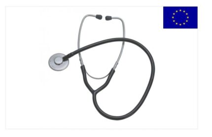 Stetoscopio per adulti a testina piatta ideale per essere inserito sotto il bracciale dello sfigmomanometro in modo comodo e semplice. Realizzato in materiali anallergici privi di lattice: olive auricolari piccole/rigide; archetto rinforzato per comf