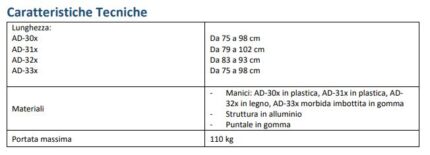 Bastone in alluminio con impugnatura anatomica destra o sinistra. Facilmente regolabile in altezza, mediante perno di bloccaggio. Puntale in gomma. Colore nero. Disponibile nelle due varianti impugnatura destra (AD-30D) e sinistra (AD-30S)
