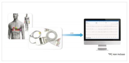 Elettrocardiografo Digitale su Base PC BIOCARE ECG-2000-0