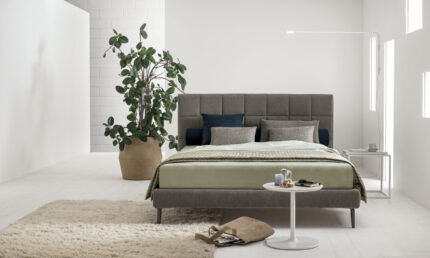 Letto Imbottito Victor Trapuntato giroletto H14 V.&Nice-0