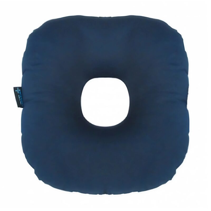 Mybow Cuscino A Ciambella Ortopedico Per Emorroidi, Post Partum E Sciatica - 38x33x8.9 Cm, Blu/Grigio, Supporto In Cotone PP Per Sollievo Pressione
