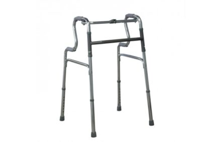 Deambulatore in alluminio pieghevole con doppia impugnatura-0