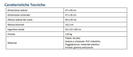 Sedia da comodo regolabile in altezza-21734