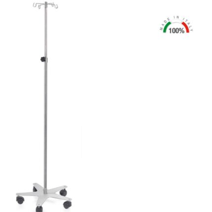 Asta flebo in acciaio inox - Base in acciaio inox - Portata maggiorata