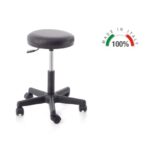 Sgabello girevole con base in polipropilene – Pistone a gas Made in Italy