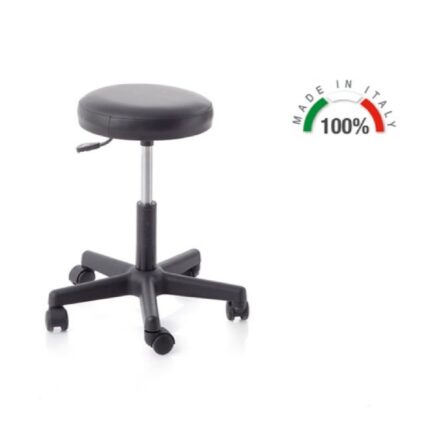 Sgabello girevole con base in polipropilene – Pistone a gas Made in Italy