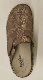 Ciabatta invernale mod. CORA VELCRO Platino Donna-157843